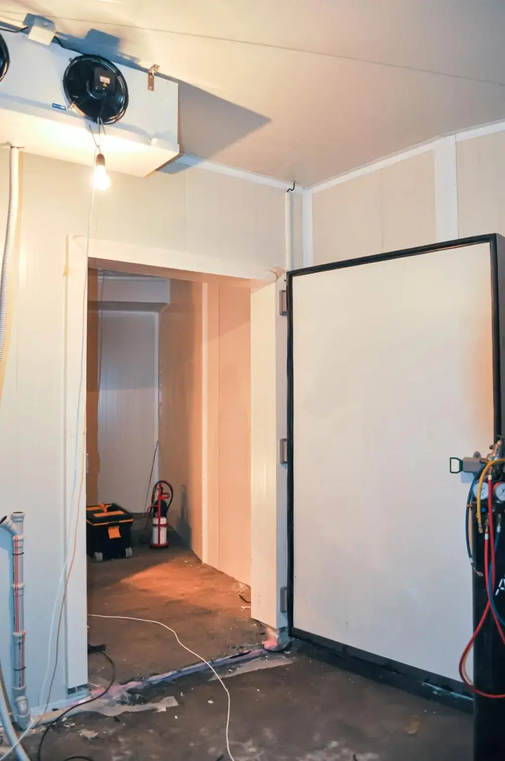 Engineers performing high efficiency Commercial Refrigeration Birmingham engineering steps