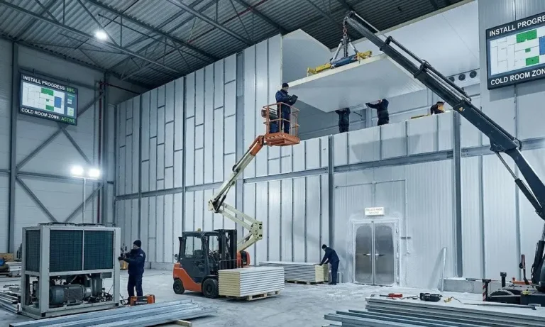 Cold storage solutions: temperature-controlled warehouse cold room with pallet racking